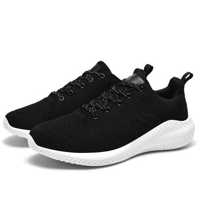 China Full Black Supportive Tennis Shoes , Good Walking Tennis Shoes Lace Up Closure for sale