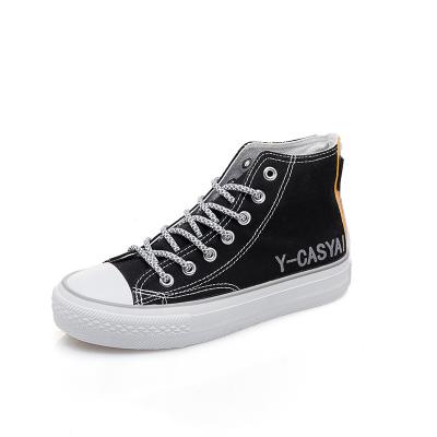 China Casual Black High Top Canvas Shoes High Durability OEM ODM Available for sale