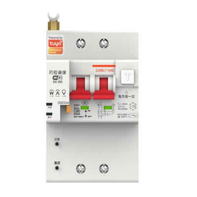 China -25â „ ƒ ~+65â „ ƒ Din Rail Tuya Smart RCBO Circuit Breaker with Alexa Compatible Current Energy Monitoring 2P WiFi RCBO MCB Leakage Protection for sale