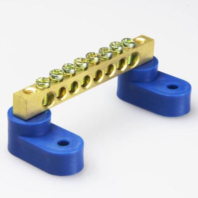 China Brass 6P 8P 10P 12P Customized Brass Body Screw Terminal Block for sale