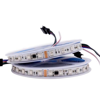 China Theme Park Stable Chips Ws 2811 Ws2812b Ws2815 Cs8812 Dmx512 RGB Smart Led Strip Rgbw Digital Breakpoint Transmission Led Strip 5v 12v 24v for sale