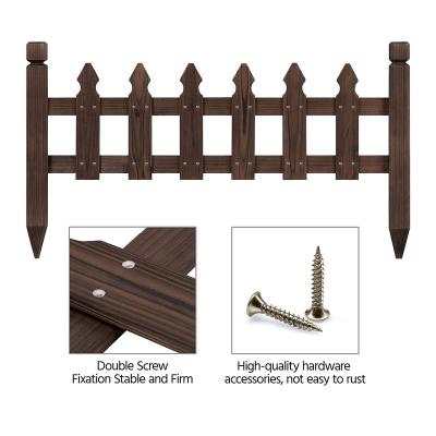 China Easily Assembled Decorative Garden Fence Edging Landscape Wood Picket Fence Panel Border Edging Patio Ornamental Garden Bed Pool Fences for sale