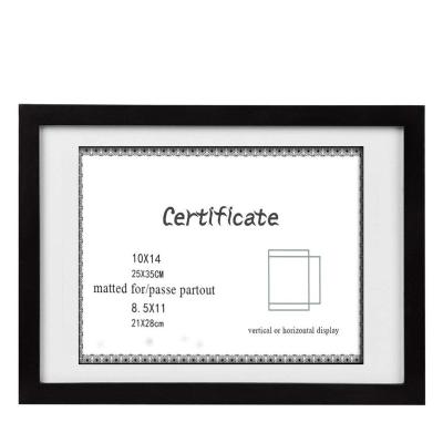 China Black wood frame/wooden quality certificate frame document/diploma frame for sale