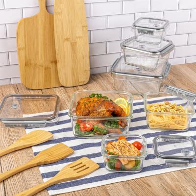 China Microwavable PP Food Storage Container with Rectangular Tritan Valve Lid Combo 4pcs Set (485ml, 970ml, 1350ml, 1730ml) for sale