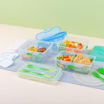 China Combo Set [Combo Set Microwavable PP Cutlery] San PP Food Storage Container Combo Lid With 4 Mini Containers And Cutlery Set 550 800 1100 1150ml for sale