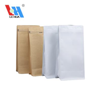 China High Quality 8 Pocket Moisture Proof Side Stand Up Aluminum Foil Zip Lock Kraft Paper Tea Dried Fruit Packaging Bag for sale