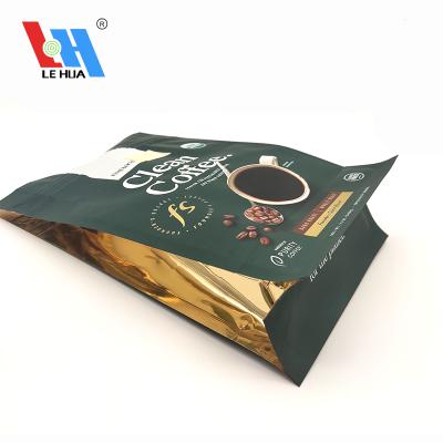 China Flat Bottom Pouch Disposable Laminated Food Grade Gusset Packaging Holder Up Zip Lock Plastic Bags With Zipper for sale