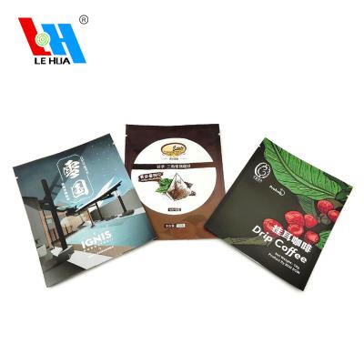 China Three Seal Moisture Proof Side Heat Seal Small Drip Coffee Tea Bag Coffee Bag Aluminum Packaging Coffee Bag for sale