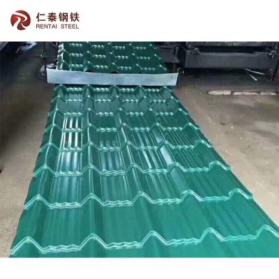 China Popular Automobile Ghana Long Span 0.4mm Thick Alu-zinc Color Coated Corrugated Steel Roofing Sheet HS Code for sale