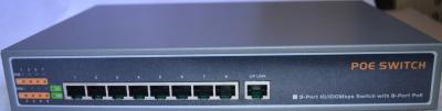 China Interruptor de Ethernet de 9 10m/el 100m POE del puerto para el CE/FCC/RoHS de la cámara IP de la vigilancia en venta