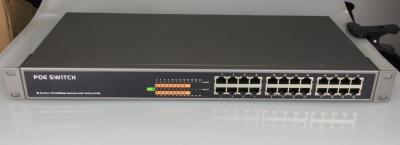 China 24 interruptores de Ethernet de los 10M/el 100M POE del puerto, interruptor Unmanaged de 15.4W IEEE802.3af POE en venta