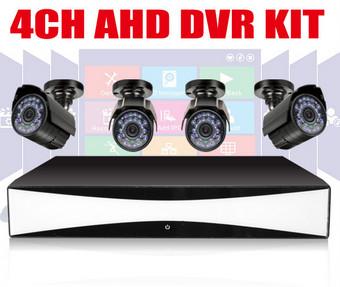 China Outdoor Day / Night Waterprof Bullet CCTV DVR Kit 4CH 1MP High Resolution for sale