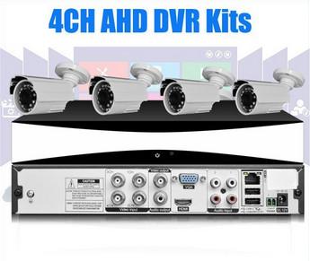 China Câmeras da bala do jogo 4pcs do CCTV 4CH 720P AHD DVR da segurança, de alta resolução à venda