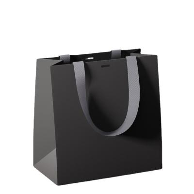 China Recyclable Custom Retail Handles Bulk Luxury Cellophane Window Fruit Bag Your Own Logo Designer Bags Paper for sale