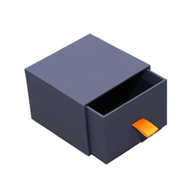 China Wholesale Gray Package Jewelery Gift Box Drawer Collapsible Cheap Jewelry Paper Boxes Packaging And Pouch for sale