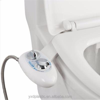 China Water Pressure Control Toilet Attachment With Spout Toilet Bidet Double Spray Function Bidet Cleaning Attachment for sale