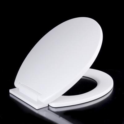 China Modern Plastic Hydraulic Pressure WC Toilet Seat Cover Slow Closed Toilet Lid for sale