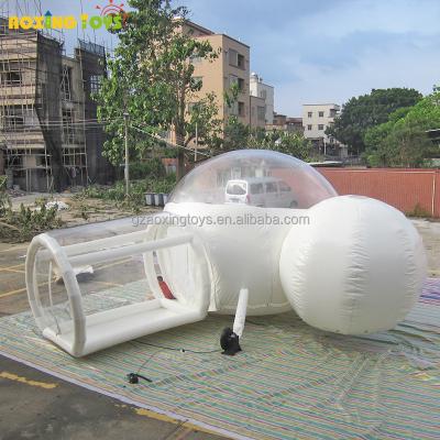 China Outdoor giant transparent inflatable bubble tent with single tunnel room for outdoor events for sale 3M diameter or customized for sale