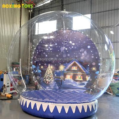 China 3M Diameter Inflatable Snow Globes 2M/3M/4M Diameter Inflatable Snow Globe Christmas Decoration Giant Outdoor Christmas Advertising Hot or Customized for sale