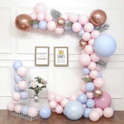 China 12 Inch Rainbow Macaron 100 Helium Balloon 2.8g Color Pastel Blue Pink Latex Balloons Macaron Balloons For Party Decoration for sale