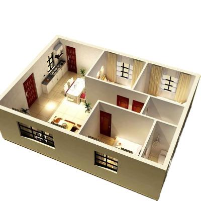 China Modern 2 Bedrooms One Floor Affordable House Prefab House In Philippines for sale