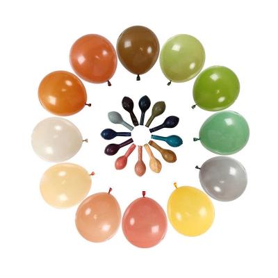 China 12 inch high quality environmental friendly retro colors balloon pink gold green color party latex balloons for sale