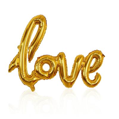 China Large Romantic LOVE Foil Balloons Mylar Banner Foil Letter Balloons Party Reusable Eco Friendly Material Foil Balloons for sale