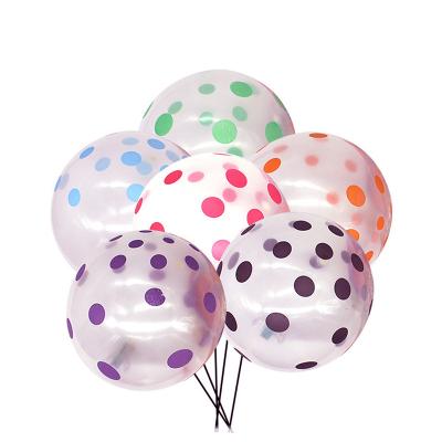 China Durable 100 Pcs 12 Inch Party Balloons Wedding Anniversary Marry Polka Dot Balloons Custom Balloon Bouquet Decoration Supplies Latex for sale