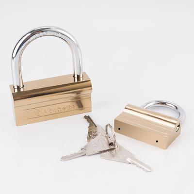 China Brass Safety Secure High Polishing Golden Plated Camel Type Brass Padlock for sale