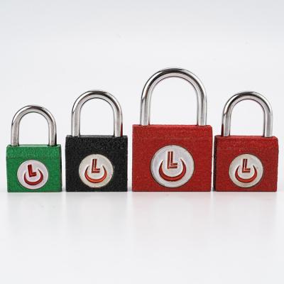 China Iron 20/25/30*12pcs Copper Paint Side Open Brass Painted Side Opening Iron Padlock for sale