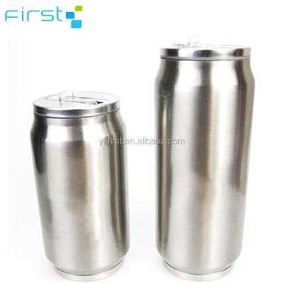 China Sustainable 280ml 380ml 10oz 12oz Stainless Steel Vacuum Cans Thermos Can Cola Mug for sale