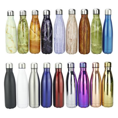 China Sustainable 500ml Double Wall Thermos Vacuum Flask Bottle Insulated Stainless Steel Water Bottle Cola Bottle for sale