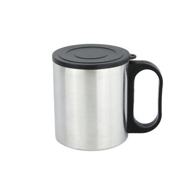 China New Design Sustainable Car Coffee Infuser 220ml 8oz White Stainless Steel Mug With Handle for sale