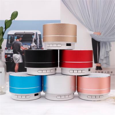 China Mini Aluminum Alloy A10 Video Call Speaker RGB LED Light Wireless Speaker With FM Radio for sale