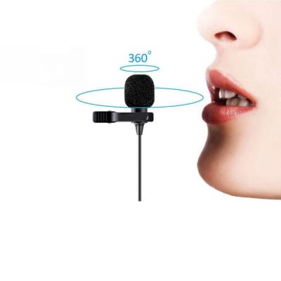 China Professional Type-C Cell Phone 3.5MM Lavalier Microphone 2020 Clip Mini Lavalier Condenser Microphone for sale