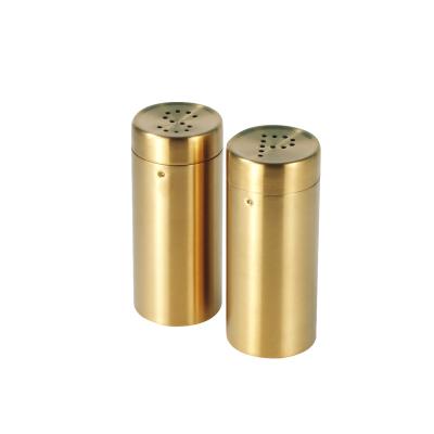 China New Fashion Style High Quality Wholesale Kitchen Stocked Gold Seasoning Bottle Stainless Steel for sale