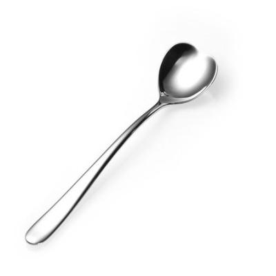 China Long Viable Handle Stainless Steel Teaspoon Dessert Teaspoon Coffee Ice Cream Spoon Heart-Shaped Set for sale