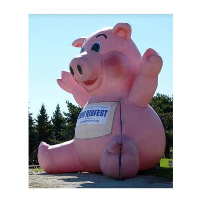 China Oxford Cloth 2020 Hot sale giant inflatable pink pig for advertising for sale