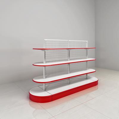 China Single Sided / Double Sided Retail Store Display Racks Supermarket Gondola Shelving For Sale for sale