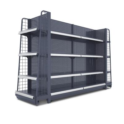 China Double-sided retail store rack supermarket shelf gondola shelving/store metal display rack supermarket equipment gondola shelf for sale