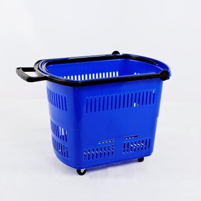 China Durable the best shopping basket has a shopping basket that can push the pulley at a bargain price. Factory direct sales for sale