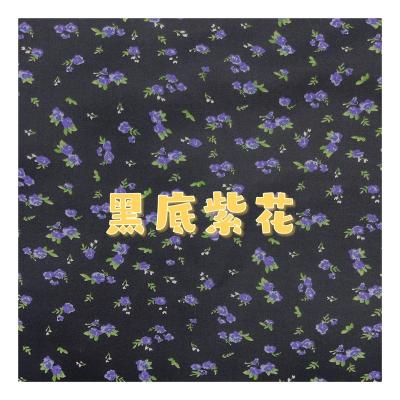 China Wholesale Shrink-Resistant Tiny Floral Print Woven Polyester 100% Polyester Fabric For Dress Or Bag Or Curtain In Stock for sale