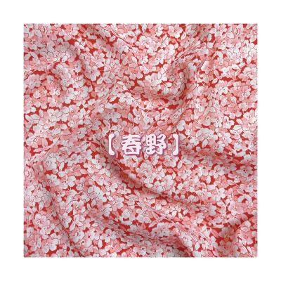 China Manufacturer Wholesale Manufacturer Korean Shrink-Resistant Silk 100% Tiny Floral Woven Printed Fabric For Dress & Hijab & Suit for sale