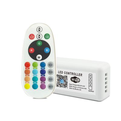 China 24Keys Tuya WIFI DC12V-24V RGB RF Wifi RGB RGBW LED Controller For LED Flexible Lights RGB RGBW L85*W45*H22.5mm for sale