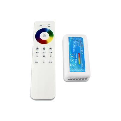 China Led Strip Lighting DC12V-24V Wireless Touch 4A*5CH RGB+CCT RF 2.4G LED Remote Controller For LED Lighting for sale