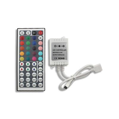 China Led High Efficiency DC12V 24V 2A*3CH IR 72W RGB 44Keys LED Strip Lighting Remote Controller For RGB LED Strip Light for sale