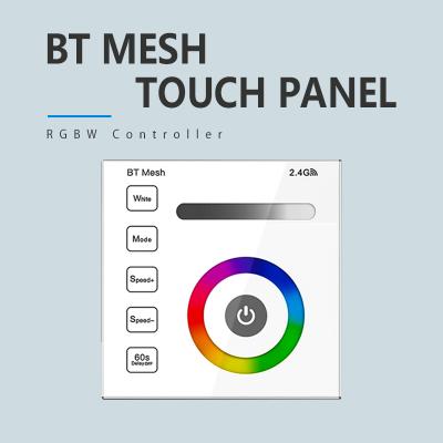 China Smart LED Lightings DC12-24V BLE Mesh Smart BT Mesh Touch Panel LED RGBW Wall Mounted Controller for sale