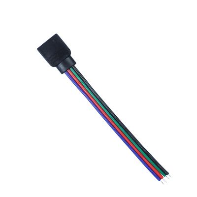 China rgb led strip lighting JM 12v 4pin total length 15CM female rgb connector cable for rgb led strip lights for sale