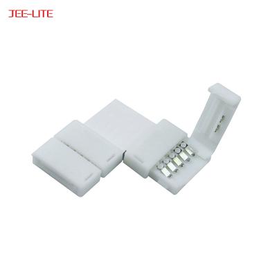 China led strip wholesale price easy fixed rgbw 5 pin 5050 led lamp adapter socket led faceplate 12mm led strip clip connector for sale