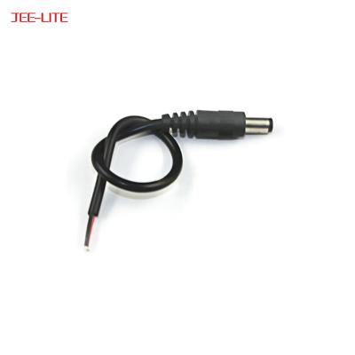 China Black Construction Power Cable 5521 12V 15cm DC Male Plug Female Power Cable For Single Color Strip Light for sale